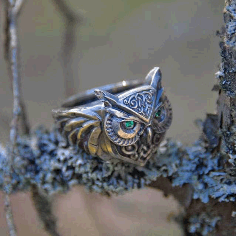 Fierce Vintage Silver Owl Ring