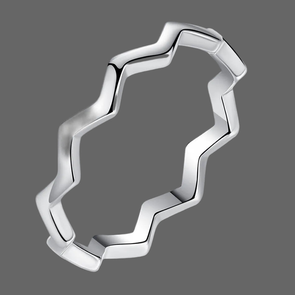 Sterling silver Classic Zig Zag Ring