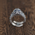 Sterling Silver Edgy Skull Ring