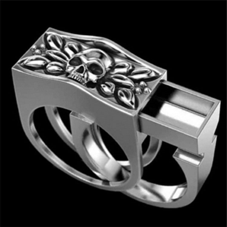 Skull Hidden Stash Ring
