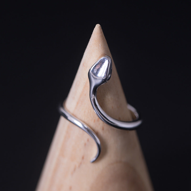 Minimalist Sterling Silver Snake Ring