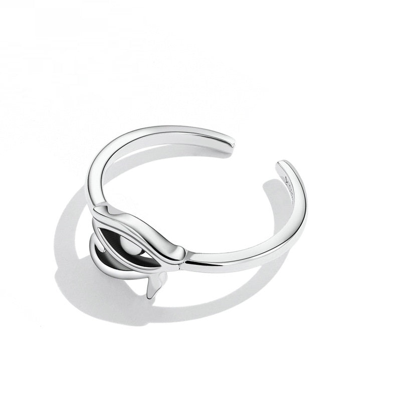 Sterling Silver S925 Simple Egypt Eye Ring