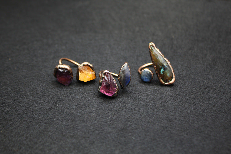 Witchy Vintage Purple Quartz Original Stone Ring