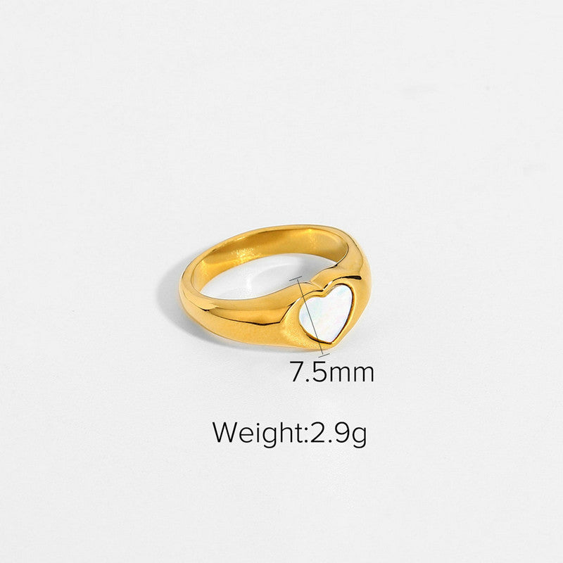 Black Heart-shaped Signet Ring