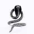 Men's Vintage Steel Cobra Ring