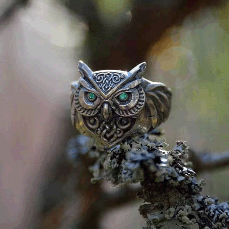 Fierce Vintage Silver Owl Ring