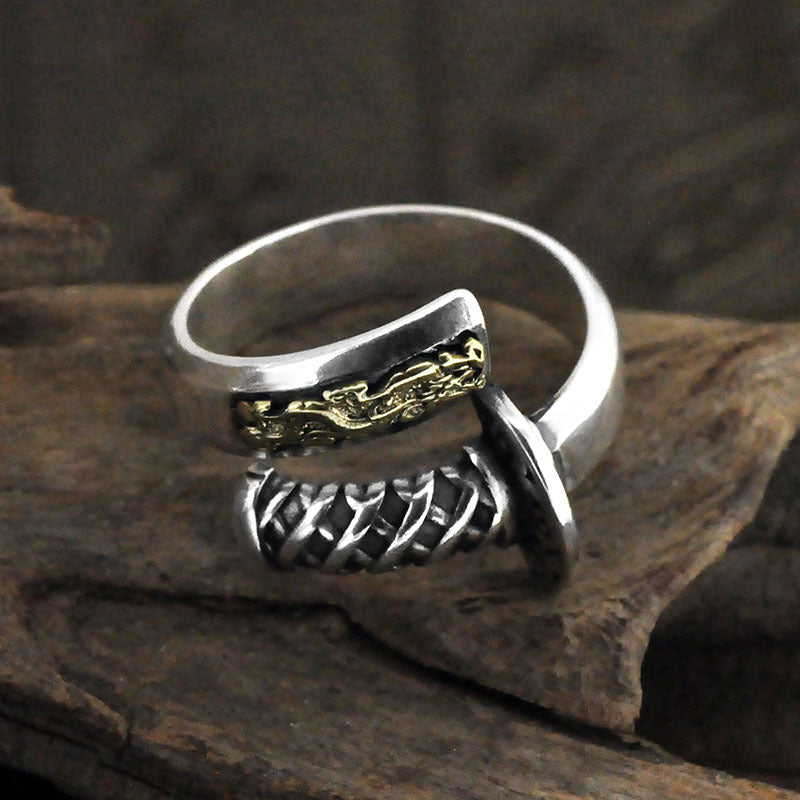 S925 Silver Retro Sword Ring