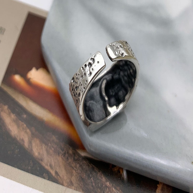 Geometric Sterling Silver Skull Ring