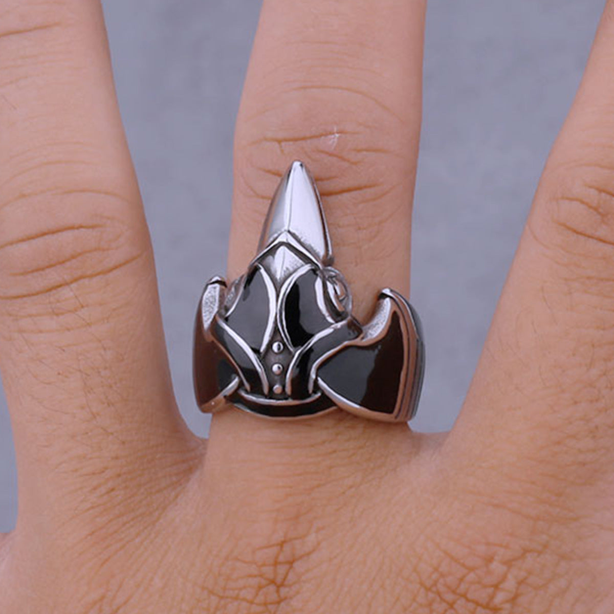 Steel Viking Crow Ring