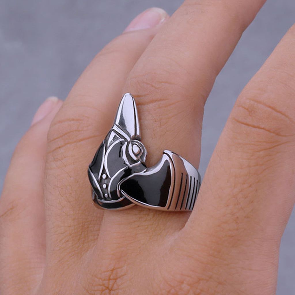 Steel Viking Crow Ring