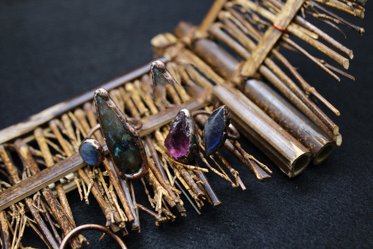 Witchy Vintage Purple Quartz Original Stone Ring