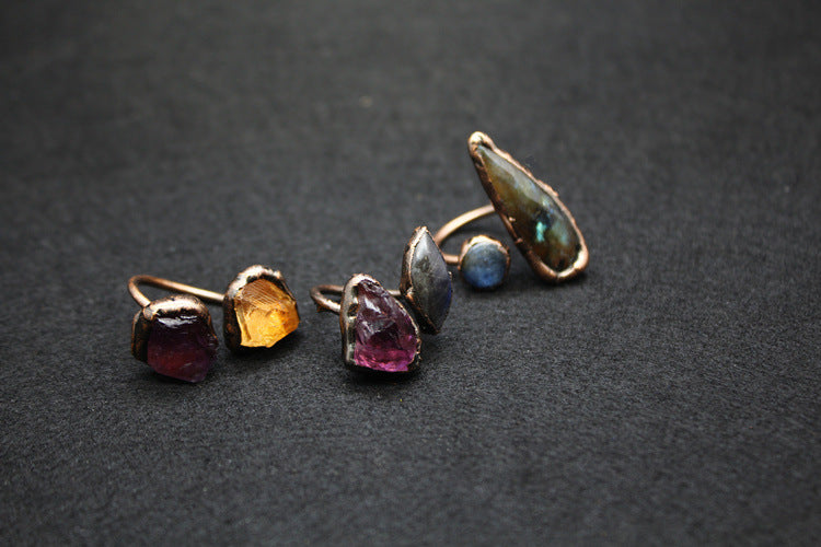 Witchy Vintage Purple Quartz Original Stone Ring