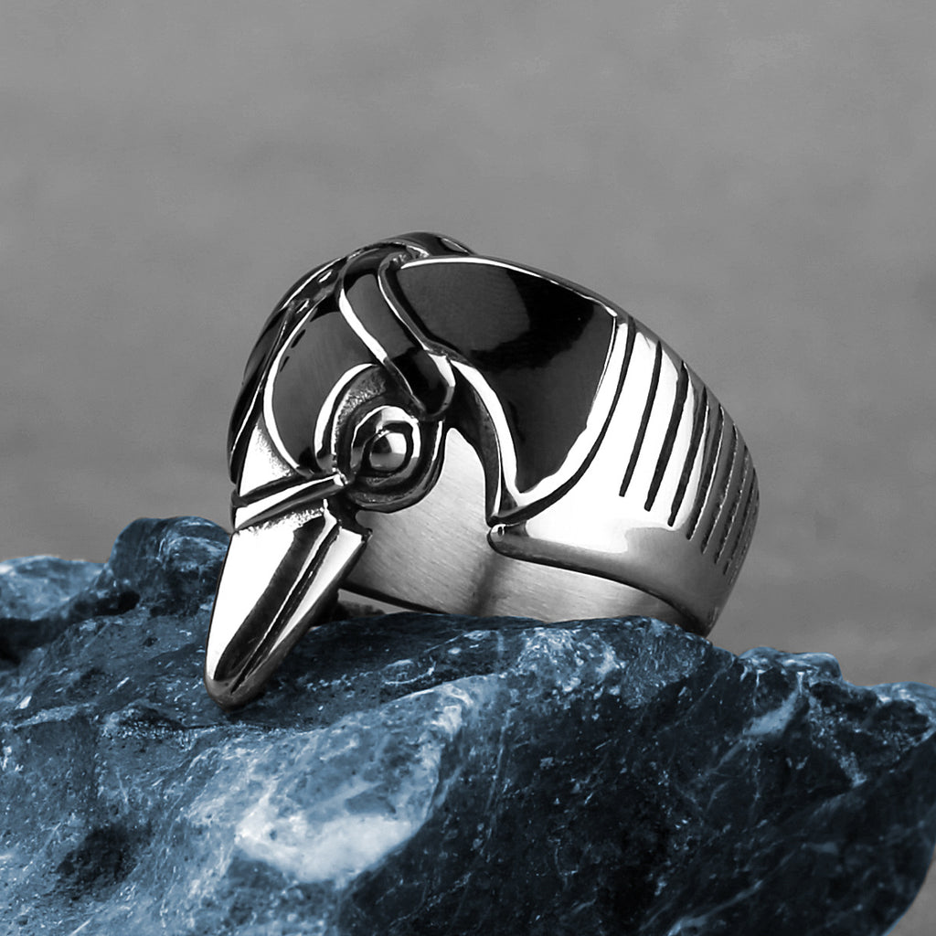 Steel Viking Crow Ring