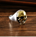S925 Silver Side Domineering Skull Ring