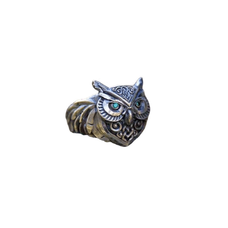 Fierce Vintage Silver Owl Ring