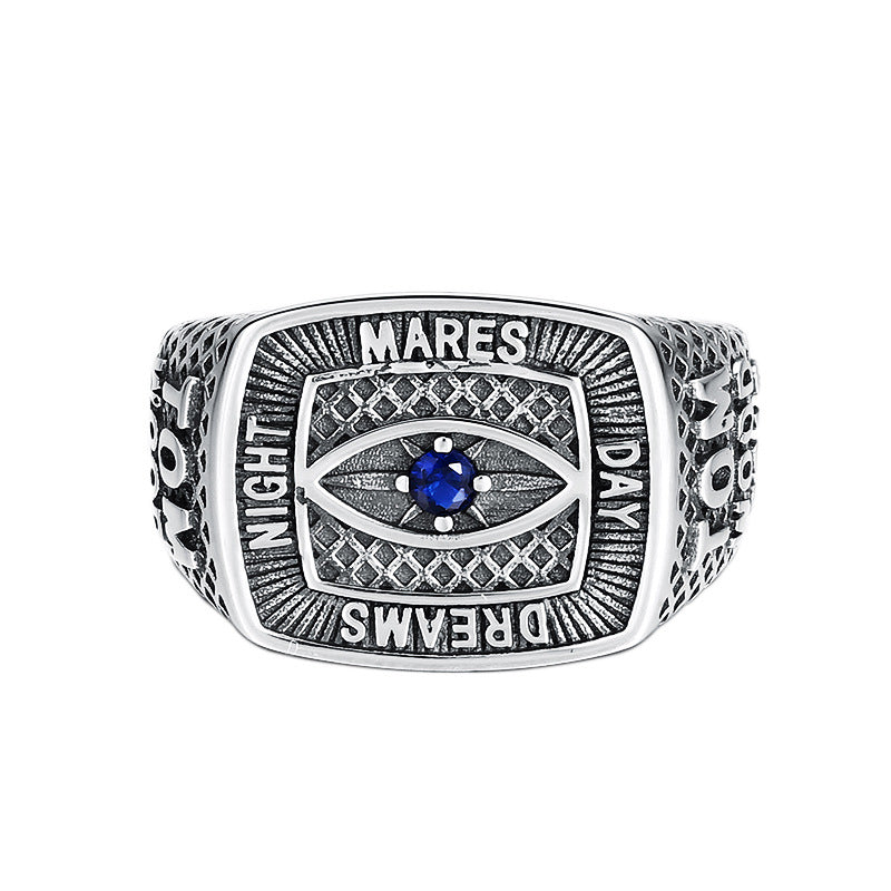 Men's 925 Sterling Silver Eye Ring